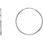 Hoop Endless Huggie Sleeper Earrings 20mm  - 14K Gold (Y, R OR W)
