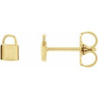 Pad Lock Earrings - 14K Gold (Y, R OR W), Platinum, or Sterling Silver wwdesignjewelers.com