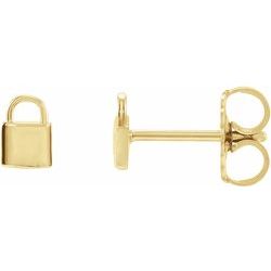 Pad Lock Earrings - 14K Gold (Y, R OR W), Platinum, or Sterling Silver wwdesignjewelers.com
