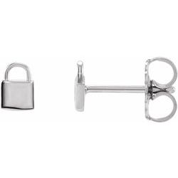 Pad Lock Earrings - 14K Gold (Y, R OR W), Platinum, or Sterling Silver wwdesignjewelers.com