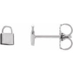 Pad Lock Earrings - 14K Gold (Y, R OR W), Platinum, or Sterling Silver wwdesignjewelers.com