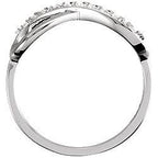 0.05 CTW Diamond Large Infinity-Inspired Ring - 14k Gold (Y, W or R),