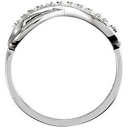 0.05 CTW Diamond Large Infinity-Inspired Ring - 14k Gold (Y, W or R),