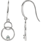 0.04 CTW Diamond Double Interlocking Circle Earrings - 14k Gold (Y, W, or R)