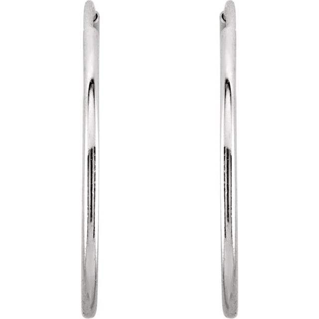 Hoop Endless Huggie Sleeper Earrings 20mm  - 14K Gold (Y, R OR W)