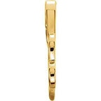 Double Heart Chain Slide Necklace 16"-18" Adjustable - 14k Gold (Y, W or R), Sterling Silver
