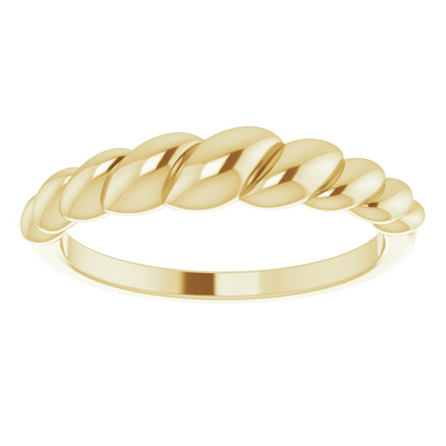 Rope Dome Ring - 14k Gold (Y, W or R), Platinum or Sterling Silver