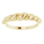 Rope Dome Ring - 14k Gold (Y, W or R), Platinum or Sterling Silver