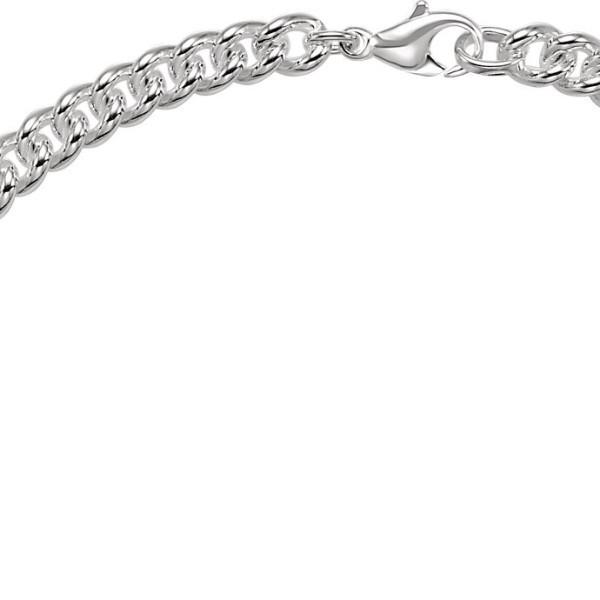 8mm Curb Chain Bracelet - Sterling Silver