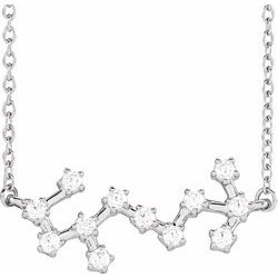 1/4 CTW Diamond Scorpio 16-18" Zodiac Constellation Necklace - 14k Gold (Y, W or R) - wwdesignjewelry.com