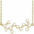 1/4 CTW Diamond Scorpio 16-18" Zodiac Constellation Necklace - 14k Gold (Y, W or R) - wwdesignjewelry.com