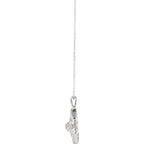 Sterling Silver 1/10 CTW Diamond Filigree 16-18" Necklace