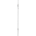 0.05 CTW Diamond Triangle Necklace 16-18" - 14k Gold (Y, W or R)