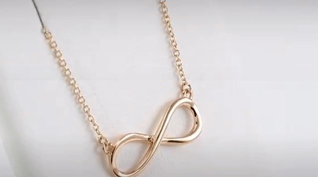 Infinity Necklace 16-18" - 14k Gold (Y, R, or W) or Sterling Silver