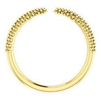 Beaded Negative Space Ring - Sterling Silver, 14k Gold (Y, W or R), Platinum