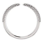 Beaded Negative Space Ring - Sterling Silver, 14k Gold (Y, W or R), Platinum