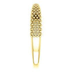 Beaded Negative Space Ring - Sterling Silver, 14k Gold (Y, W or R), Platinum