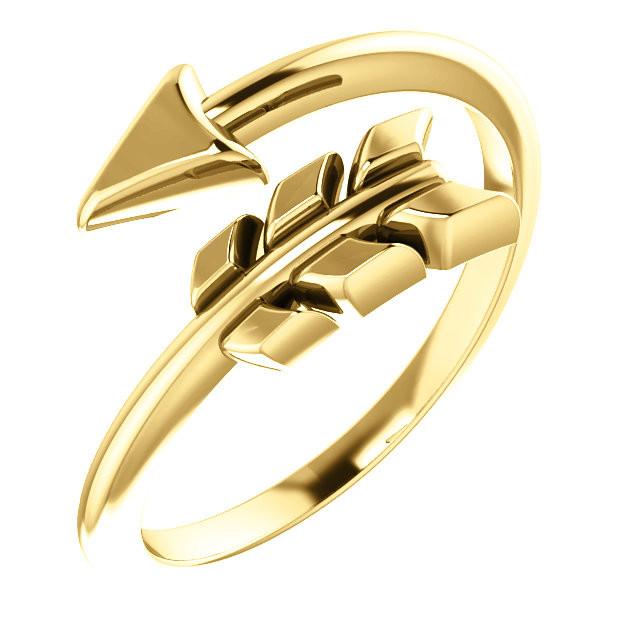 Negative Space Arrow Ring - Sterling Silver, 14k Gold (Y, W or R), Platinum