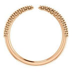 Beaded Negative Space Ring - Sterling Silver, 14k Gold (Y, W or R), Platinum