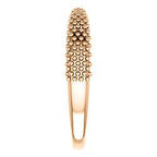 Beaded Negative Space Ring - Sterling Silver, 14k Gold (Y, W or R), Platinum