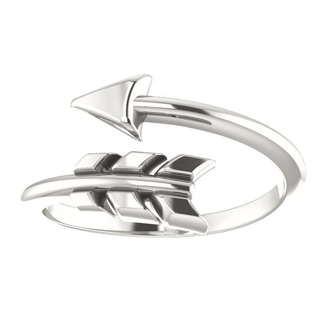 Negative Space Arrow Ring - Sterling Silver, 14k Gold (Y, W or R), Platinum