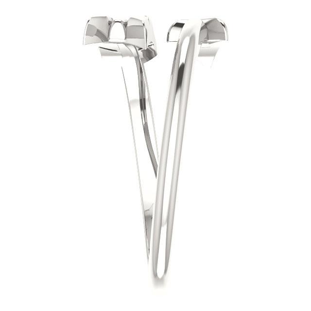 Negative Space Arrow Ring - Sterling Silver, 14k Gold (Y, W or R), Platinum