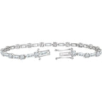 Sterling Silver Cubic Zirconia 7" Line Bracelet