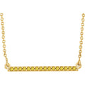 1/6 CTW Yellow Diamond Bar Necklace  16-18" - 14k Yellow Gold