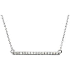 1/6 CTW Diamond Bar Necklace  16-18" - 14k Gold (Y, W or R)