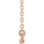 0.07 CTW Petite Diamond Bar Necklace 16-18" - 14k Gold (Y, W or R), or Sterling Silver