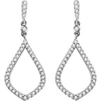 14K White 1/4 CTW Diamond Earrings - WW Design, LLC
