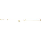 Butterfly Charm Chain Bracelet 7" - 14k Yellow Gold