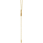 Geometric Diamond Shaped Y Necklace 16-18" - 14k Gold (Y, W or R)