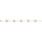 Rose Floral Chain Bracelet - 14k Rose Gold