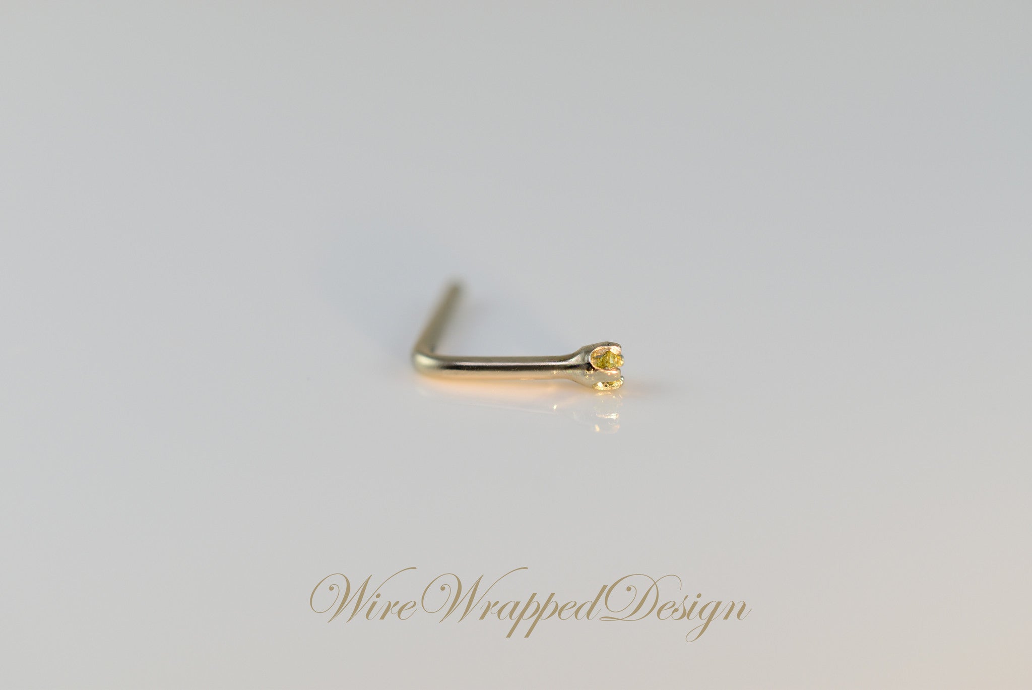 Canary Yellow Diamond Nose Ring