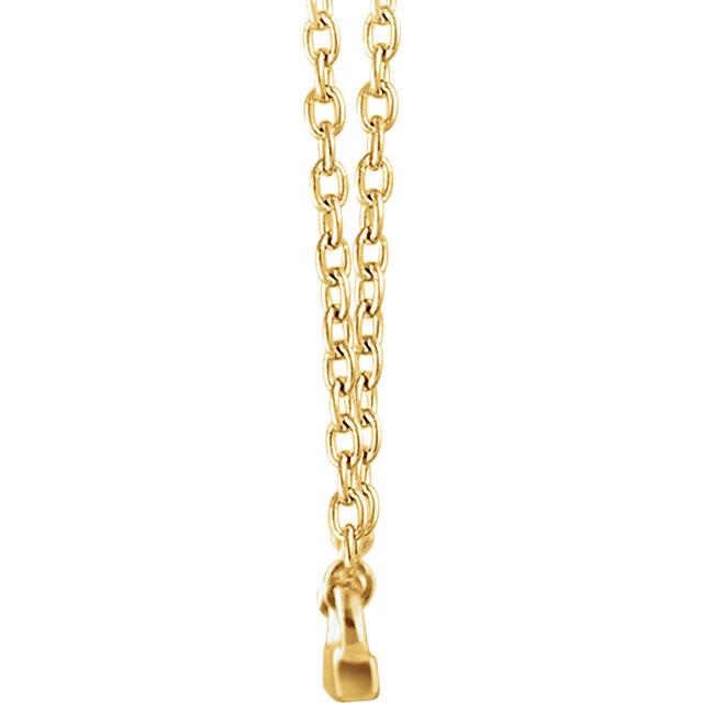 Petite Straight Bar Necklace 16-18" - 14k Gold (Y, W or R), or Sterling Silver