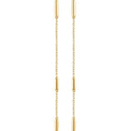 Bar Chain Drop Earrings - 14K Gold (Y, W or R)