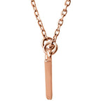 Small "V" Chevron 16.5" Necklace - 14k Gold (Y, W or R), Platinum or Sterling Silver