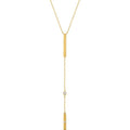 0.06 CTW Diamond Bar Y Necklace 16-18" - 14k Gold (Y or W)