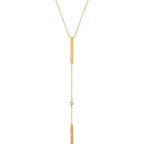 0.06 CTW Diamond Bar Y Necklace 16-18" - 14k Gold (Y or W)