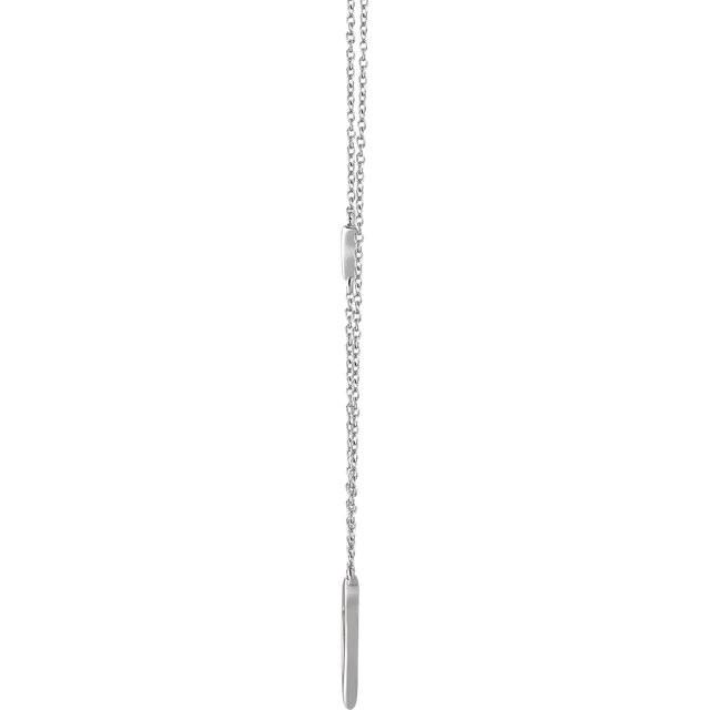 Triangle Necklace 18" - 14k Gold (Y, W or R)