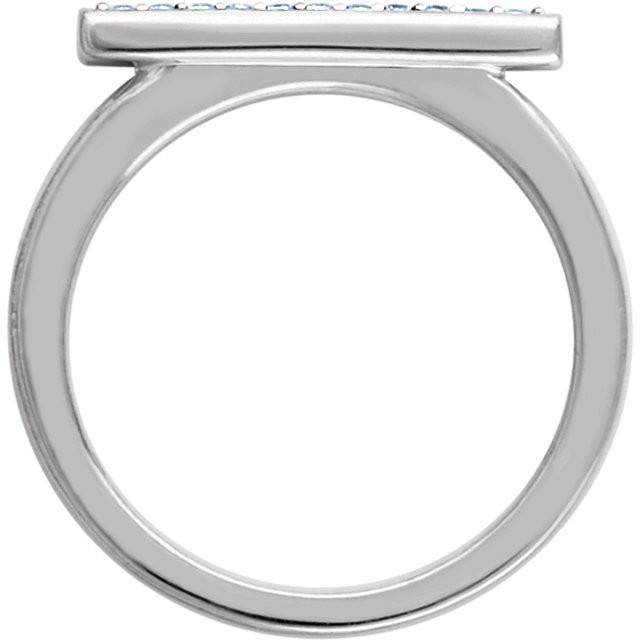 1/10 CTW Diamond Bar Ring - 14k Gold (Y, W or R)
