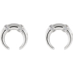 14K White Gold or Platinum 0.02 CTW Diamond Crescent Earrings
