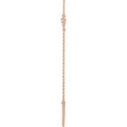 0.05 CTW Diamond Triangle Necklace 16-18" - 14k Gold (Y, W or R)