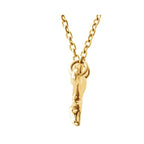 Branch Bar Necklace 16-18" - 14k Gold (Y, W or R), or Platinum, Sterling Silver