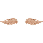 Angel Wing Earrings - 14K Gold (Y, R OR W), Platinum, or Sterling Silver