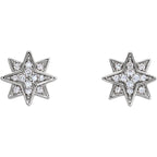 0.08 CTW Diamond Star Earrings - 14K Gold (Y, R OR W)