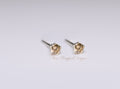 Genuine CHAMPAGNE DIAMOND Earring Studs 2mm 0.08tcw Post 14k Solid Gold (Yellow, Rose or White) Platinum, Silver Lobe Cartilage Helix Tragus