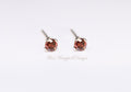 Genuine RED DIAMOND Earring Studs 2mm 0.08tcw Post 14k Solid Gold (Yellow, Rose or White), Platinum, Silver Lobe Cartilage Helix Tragus