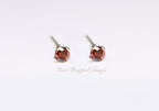 Genuine RED DIAMOND Earring Studs 2mm 0.08tcw Post 14k Solid Gold (Yellow, Rose or White), Platinum, Silver Lobe Cartilage Helix Tragus